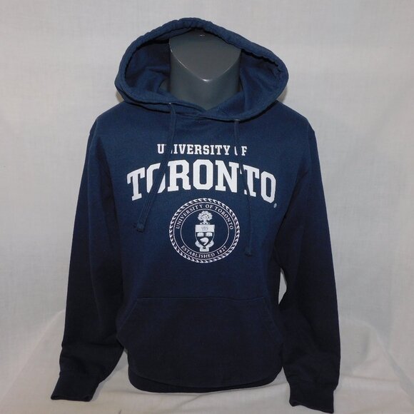 Essentials Collection Mens M Navy Blue University of Toronto Hoodie U of T - Picture 1 of 7